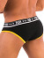 - Push - Premium Cotton Brief - Schwarz/Gelb