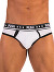 - Push - Premium Cotton Brief - Wei/Schwarz