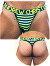 Almost Naked Electric Stripe Thong - Navy