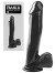 Basix 12 inch Dong Black with Suction Cup and Balls