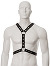 Black Leather Harness with Metal Spots