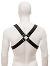 Black Leather Large Buckle & Wide Harness