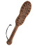 Boot Shaped Heavy Wooden Paddle - braun