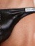 Leather Low Cut Brief - Schwarz