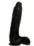 Penis Dildo Push Black 7.1 inch with Suction Cup