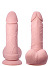 Premium Silicone Dildo with Balls and Suction Cup - Large