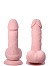 Premium Silicone Dildo with Balls and Suction Cup - Small