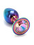 Rainbow Rosebud Plug with Crystal - Medium