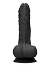 RealRock - Dildo 10 inch mit Hoden - Schwarz