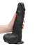 RealRock - Dildo 10 inch mit Hoden - Schwarz