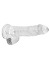 RealRock - Dildo 6 inch mit Hoden - Crystal Clear