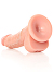 RealRock - Dildo 6 inch mit Hoden - Curved Ultra Skin