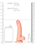 RealRock - Dildo 6 inch mit Hoden - Curved Ultra Skin
