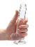 RealRock - Dildo 7 inch mit Hoden - Crystal Clear