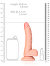 RealRock - Dildo 7 inch mit Hoden - Curved Ultra Skin