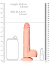 RealRock - Dildo 7 inch mit Hoden - Straight Ultra Skin