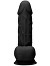 RealRock - Silikon Dildo mit Hoden - Schwarz