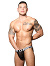 Sheer Stripe Jock Thong Almost Naked - Schwarz