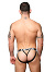 Sheer Stripe Jock Thong Almost Naked - Schwarz