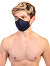 Stoffmaske mit Filter - Navy/Gelb