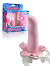 Strapon G-Spot Vibrator Long Tongue - Pink