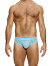 Striped Crochet Classic Brief - Hellblau