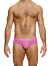 Striped Crochet Classic Brief - Pink