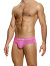 Striped Crochet Classic Brief - Pink