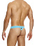 Striped Crochet Thong - Hellblau