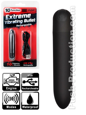 10 Function Extreme Vibrating Bullet - Rechargeable