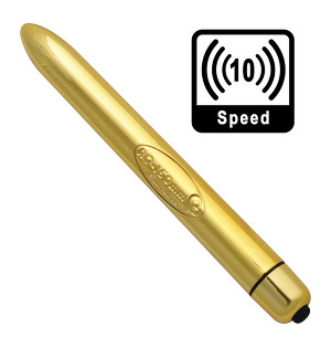 10 Speed RO-150mm Slimline Vibrator - gold