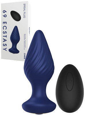 69 Ecstasy Spiral Plug Blue