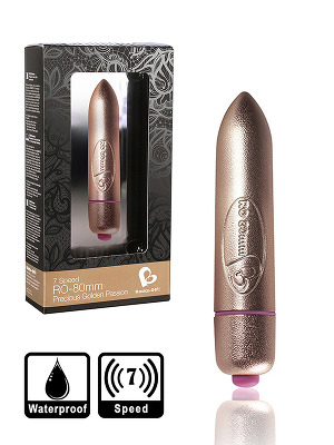 7 Speed RO-80mm Bullet Vibrator - Precious Golden Passion