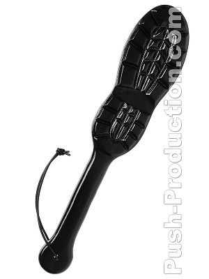 Boot Shaped Heavy Wooden Paddle - schwarz