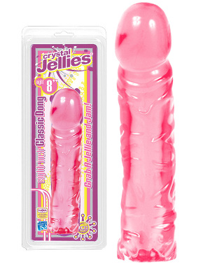 Classic 8 inch Dildo Pink Jelly