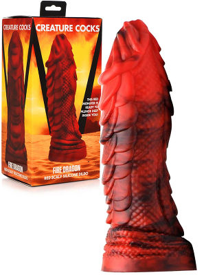 Creature Cocks - Fire Dragon Scaly Silicone Dildo