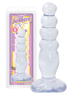 Crystal Jellies Dildo Anal Delight - Farbe wei