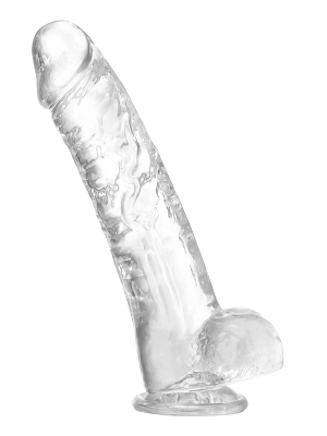 Dildo with Balls and Suction Cup Clear - Large