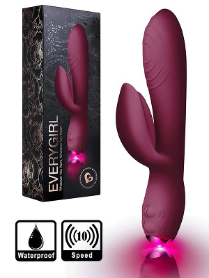 EveryGirl Rabbit Vibrator - Burgundy