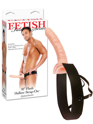 Fetish Fantasy - 10 inch Hollow Strap On Flesh