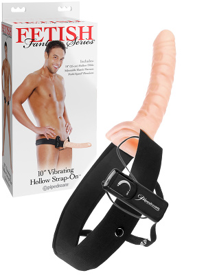 Fetish Fantasy - 10 inch Vibrating Hollow Strap On