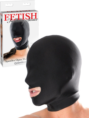 Fetish Fantasy - Spandex Open Mouth Hood Black