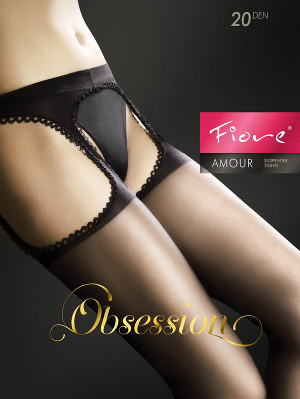 Fiore - Strapsstrumpfhose Amour Schwarz