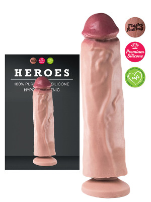 Heroes - Realistischer Dildo 9 Inch dick - natur