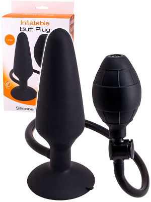 Inflatable Butt Plug - Silicone Pleasure Large