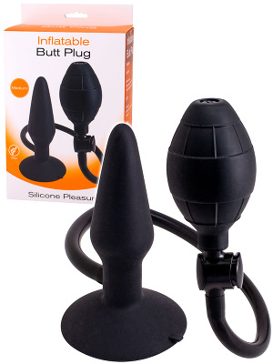 Inflatable Butt Plug - Silicone Pleasure Medium