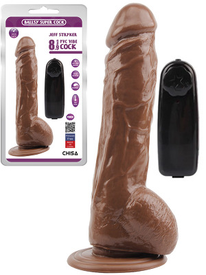 Jeff Stryker 8.9 inch Vibrating Dildo Brown