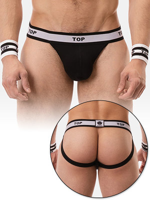 Jockstrap Top - Schwarz/Weiss