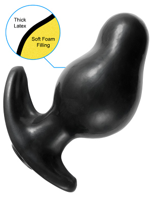Latex Butt Plug Ergonomisch Geformt Schwarz