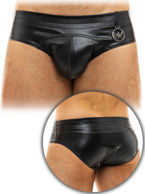 Leather Brief - Schwarz